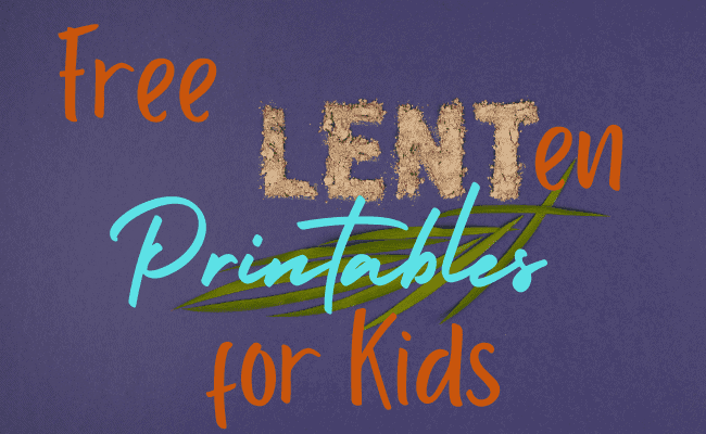 Free lenten printables for kids