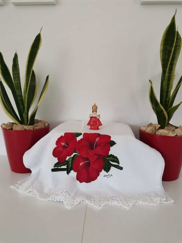 A simple altar with the image of Sto. Niño during its feast day - the 3rd Sunday of January.