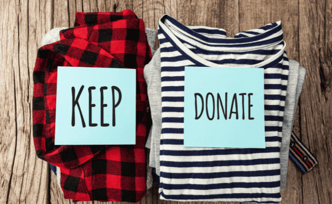 Donate - one of the things you can do with the decluttered items from your lenten decluttering challenge.