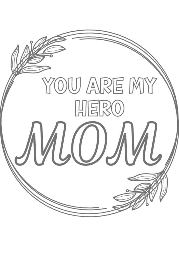 Page 7 of the Mother's Day Coloring Pages