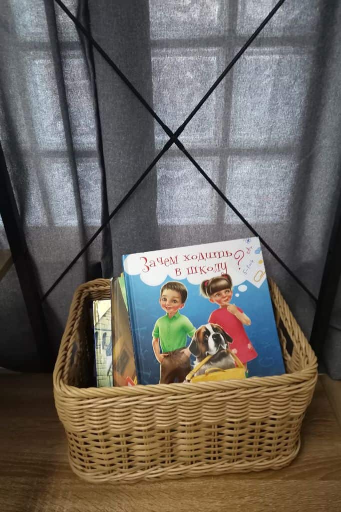photo of a box with books for kids in different languages